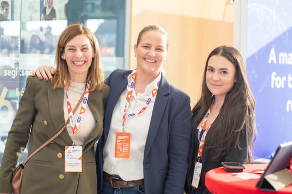 Attendees at the Fizz stand
